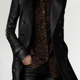 Cristina | Palton elegant din piele