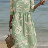 Gwen | Rochie midi cu imprimeu floral