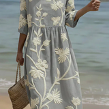Ashley | Rochie midi cu model floral