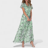 Andreia | Rochie Lungă cu Flori