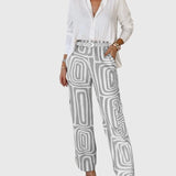 Clara | Pantaloni stilati + Bluză și curea gratuită