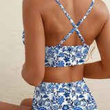SET BIKINI DIN 2 PIESĂ CU DECUPAJ ÎN FORMĂ DE U