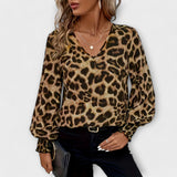 Susana | Bluză elegantă cu model leopard