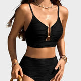 SET BIKINI DIN 2 PIESĂ CU DECUPAJ ÎN FORMĂ DE U