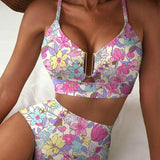 SET BIKINI DIN 2 PIESĂ CU DECUPAJ ÎN FORMĂ DE U
