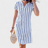 Martina | Rochie elegantă cu dungi