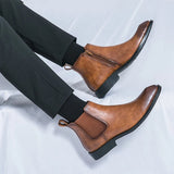 Nathan™ - Pantofi Chelsea din piele elegantă cu fermoar
