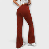 Clara | Pantaloni Largi cu Fisuri pe Lateral