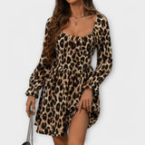 Catarina | Rochie scurtă cu model leopard