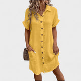 Catarina | Rochie Simplă cu Mâneci Scurte