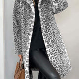 Lysa | Palton Elegant cu Leopar