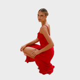 Aurelia | Rochie cu volane și bretele subțiri