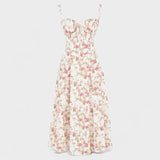 Carolina | Rochie Florală cu Top Strâns