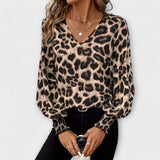 Susana | Bluză elegantă cu model leopard