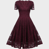 Mara | Rochie Midi Cu Dantelă Florală