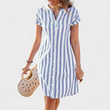 Martina | Rochie elegantă cu dungi