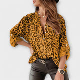 Luisa | Bluză modernă cu model leopard