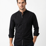 Tobias™ | Tricou polo modern pentru bărbați cu mâneci lungi și guler polo