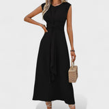 Emilia | Fustă maxi elegantă fără mâneci și cu decolteu rotund