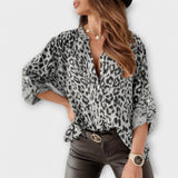 Luisa | Bluză modernă cu model leopard