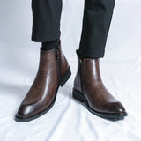 Nathan™ - Pantofi Chelsea din piele elegantă cu fermoar