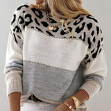Diane | Pulover cu accente leopard