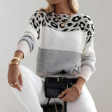 Diane | Pulover cu accente leopard
