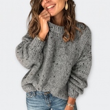 Pulover cu siluetă oversized și buline – Confortabil și călduros