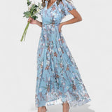 Andreia | Rochie Lungă cu Flori