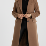 Rebie | Palton Elegant Lung cu Caracter Clasic