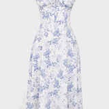 Carolina | Rochie Florală cu Top Strâns