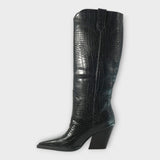 Mirjana – pantofi eleganți cu model de crocodil și toc stilizat