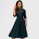 Ana | Rochie Midi Elegantă cu Curea