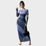 Amélia | Rochie lungă cu mâneci lungi