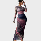 Amélia | Rochie lungă cu mâneci lungi