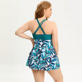 Costum de baie din două piese cu model floral