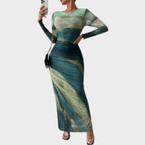 Amélia | Rochie lungă cu mâneci lungi