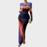 Amélia | Rochie lungă cu mâneci lungi