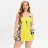 Costum de baie din două piese cu model floral