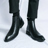 Nathan™ - Pantofi Chelsea din piele elegantă cu fermoar