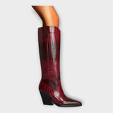 Mirjana – pantofi eleganți cu model de crocodil și toc stilizat