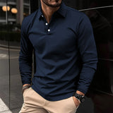 Ethan™ | Tricou polo cu mânecă lungă