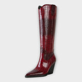 Mirjana – pantofi eleganți cu model de crocodil și toc stilizat