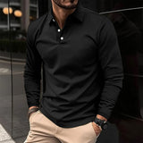 Ethan™ | Tricou polo cu mânecă lungă
