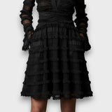 Parisa – Rochie Midi cu Volane Transparente