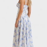 Carolina | Rochie Florală cu Top Strâns