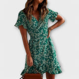 Dalila | Fustă boho scurtă verde
