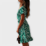 Dalila | Fustă boho scurtă verde