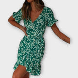 Dalila | Fustă boho scurtă verde