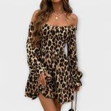 Catarina | Rochie scurtă cu model leopard
